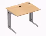 Table informatique Plug-In 100 x 80 cm - élément de départ - écran posé - piétement métallique - taille 6