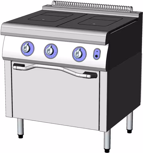Plan de cuisson Bonnet Optimum pr. 700 mm gaz 20,2 kW module plaque coup de feu sur four