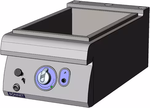 Bainmarie 3 bacs 1/3 Bonnet Optimum électrique 1,5 kW 1/2 module à poser