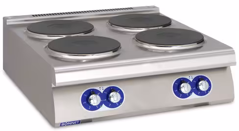 Plan de cuisson Bonnet Advancia pr. 900 mm électrique 14 kW module 4 plaques rondes électriques à poser