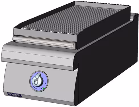Plancha rainurée Bonnet Advancia pf. 900 mm électrique 5,4 kW 1/2 module à poser