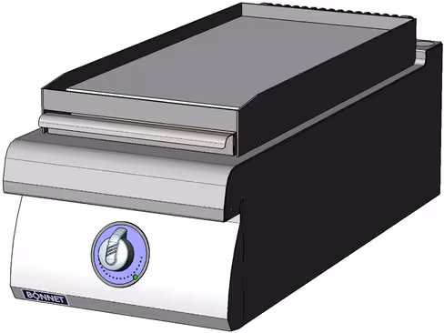 Plancha chrome lisse Bonnet Advancia pr. 900 mm électrique 5,4 kW 1/2 module à poser