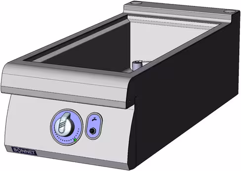 Bainmarie 3 bacs 1/3 Bonnet Advancia pr. 900 mm électrique 1,5 kW 1/2 module à poser