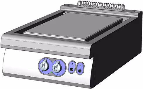 Plancha acier martin lisse Bonnet Advancia pr. 900 mm gaz 8,3 kW 1/2 module à poser