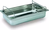 Bac gastronorme inox perforé GN 1/1 - profondeur 200 mm - avec anses pliantes