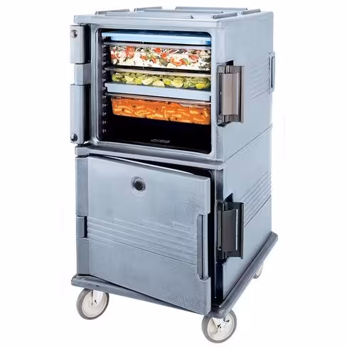 Conteneur isotherme GN 1/1 à ouverture frontale - Cambro UPC1600 - 2 portes - 2 compartiments neutres