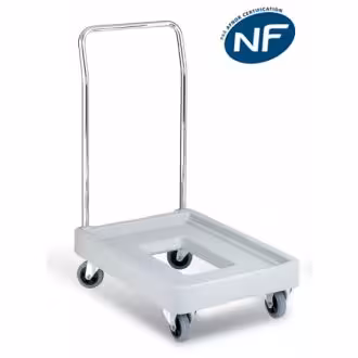 Socle rouleur avec poignée inox pour conteneurs Melform AF