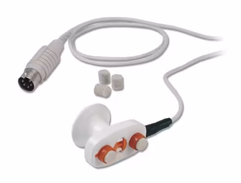 ELECTRODE STIMULATION POIGNÉE-L 2M 2 FEUTRES RONDS INCLUS-CABLE 2M-FICHE DIN 5 BROCHES