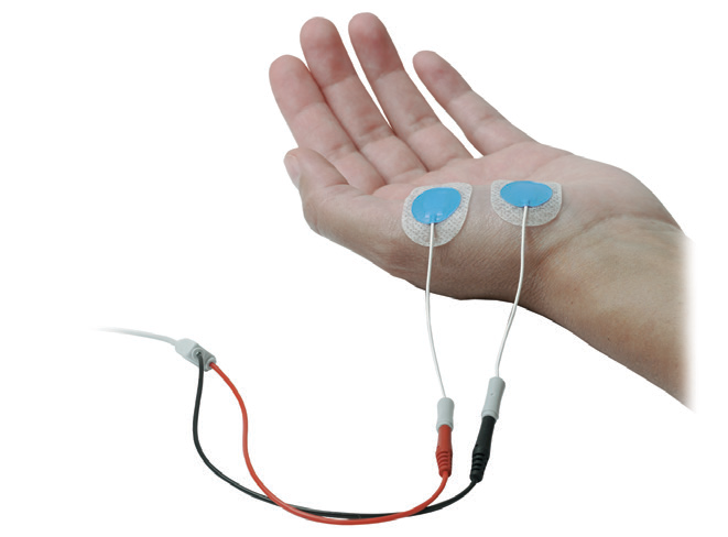 ELECTRODE ADHESIVE 28X20MM-MINIFIL 10CM-MALE 0.7MM TP-12/(12 CONNECTEUR MALE 0.7MM TP - ELECTRODE EN AG/AGCL