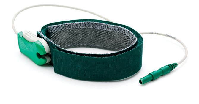 TERRE scratch -ELECTRODE DE TERRE 18CM système auto- agrippant-BRAS ADULTE-FICHE TP 1,5 MM