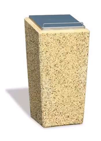 Corbeille de rue béton - 100 l - support sac - déchargé dans la limite de 30 m