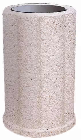 Corbeille de rue gravillon - panier acier - l. 65 x h. 108 x pr. 47 cm - déchargé dans la limite de 30 m