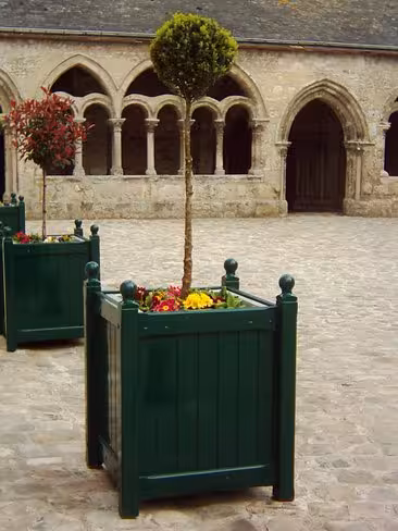 Caisse à oranger béton composite - l. 60 x h. 74 x pr. 60 cm - déchargé dans la limite de 30 m