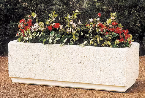 Jardinière rectangulaire gravillon - l. 200 x h. 55 x pr. 55 cm - déchargé dans la limite de 30 m