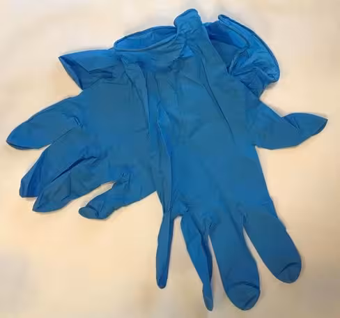 Paire de gants en nitrile - taille L - bleu