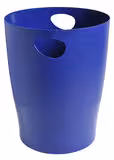 Corbeille à papier Exacompta Ecobin avec poignées - 15 l - Ø 26,3 x h. 33,5 cm - bleu