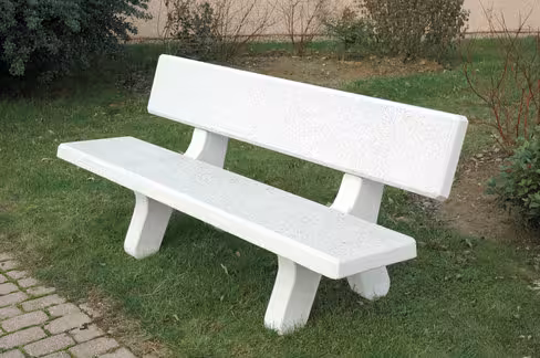 Banc public assise et piétement béton - l. 180 cm - déchargé dans la limite de 30 m