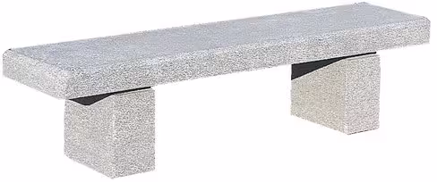 Banquette public assise et piétement béton - l. 200 cm - déchargé dans la limite de 30 m