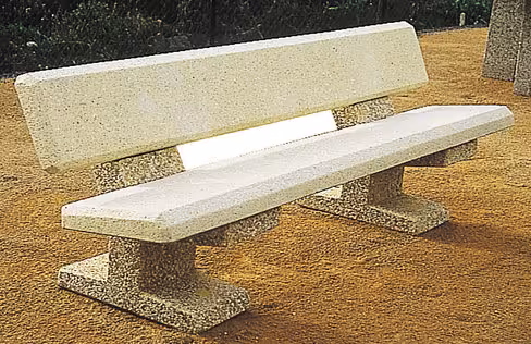 Banc public assise et piétement béton - l. 230 cm - déchargé dans la limite de 30 m