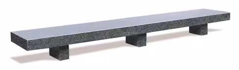 Banquette public assise et piétement béton granito - l. 400 cm - déchargé dans la limite de 30 m