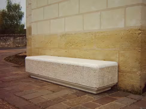 Banquette public monobloc béton gravillon - l. 300 cm - déchargé dans la limite de 30 m