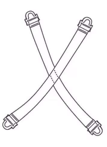 Fond de coiffe - 2 sangles pour casque F2 XTREM