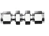 Raccord union cloison 1/8 pouces acier inoxydable