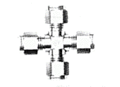 Raccord Union croisée 1/8 pouces acier inoxydable