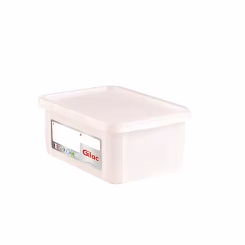 Bac de stockage rectangulaire avec couvercle blanc - 12 litres