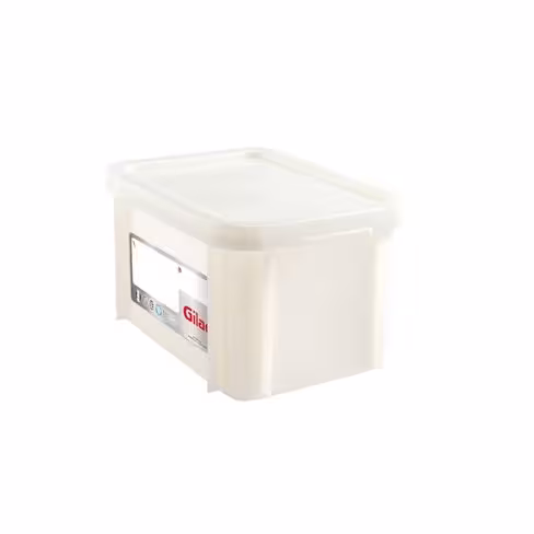 Bac de stockage rectangulaire avec couvercle blanc - 15 litres