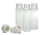 Kit de flacon de stockage 40 ml flacon transparent de 28 x 95, 24-414 à bouchon ouvert septa en PTFE / silicone 00