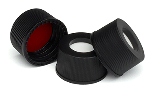 Bouchon à visser 13-425 noir PTFE/silicone septa 00