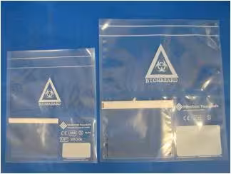 Sachet épaisseur 140 µm 340 x 385 mm ext. - 320 x 150 mm int. sur TISSUESAFE x 200