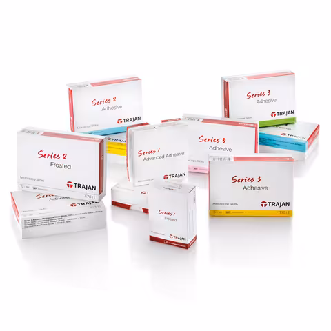 Lame de microscopie (F7615) séries 2 dépoli 76x26 mm vert (large frost 20 mm) x 100