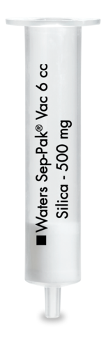 Cartouche certifié SEP-PAK silice 6 cc Vac 500 mg Sorbent cartouche 55-105 µm taille partic Normal-Phase x 30