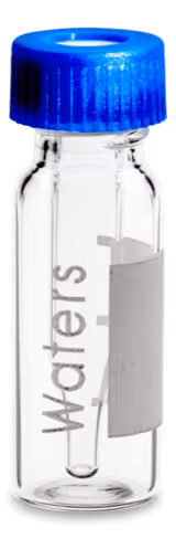 Vial désactivé verre clair 12 x 32 mm col à vis Qsert avec bouchon et Preslit PTFE/silicone Septa 300 µl x 100