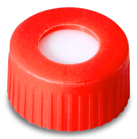 Bouchon rouge 12 x 32 mm à vis et preslit PTFE/silicone Septum Agilent BECKMANDynatech Finnigan Fisons GILSON x 100