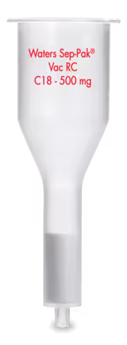 Cartouche SEP-PAK C18 3 cc Vac RC 500 mg Sorbent /cartouche 55-105 µm taille particule Reversed-Phase Ph 2 - 8 x 50