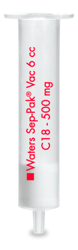 Cartouche SEP-PAK C18 6 cc Vac 500 mg Sorbent /cartouche 55-105 µm taille particule Reversed-Phase Ph 2 - 8 S x 30