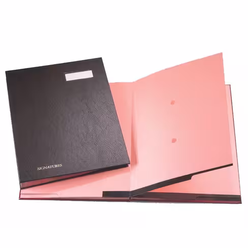 Parapheur 18 compartiments - intérieur buvard - noir