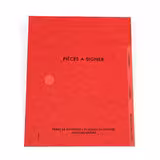 Parapheur 3 compartiments - dos renforcé - rouge