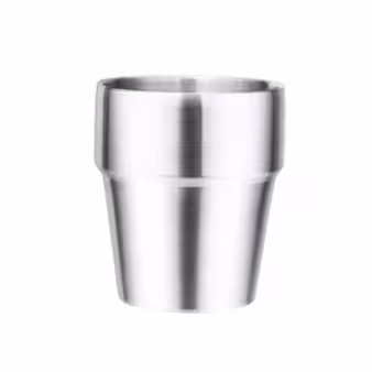 Gobelet inox avec rebord 17,5 cl - lot de 12