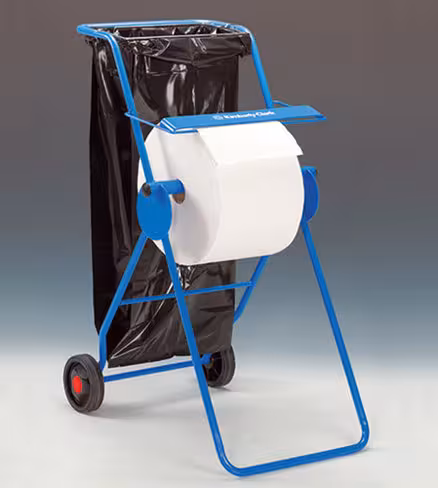 Distributeur mural et sur pied métallique bleu - bobines 44 cm laize 47 cm dia