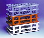 Rack PP tubes à essai 25 mm rouge