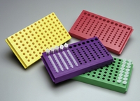 Rack réversible 2 x 96 tubes avec 12 rose