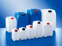Jerrycan un PEHD naturel 20 l rectangulaire sans bouchon filetage Ø 60 mm