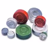 Capsule en aluminium à opercule centrale dechirable verte 13mm x 1000