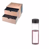 Flacon verre clair avec bouchon caoutchouc/PTFE 40 ml x 72