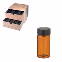 Flacon verre ambré 40 ml joint téflon x 72