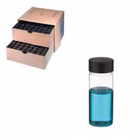 Flacon verre clair avec bouchon caoutchouc/PTFE 25 ml x 72